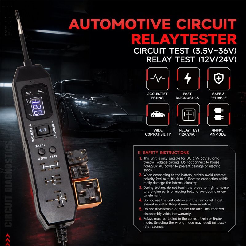 НОВИНКА - Тестер автомобильных – обзор и цена Power Supply Tester
